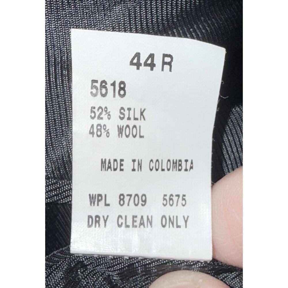 Oscar de la Renta Silk Wool Houndstooth Blazer Mens Size 44R Sport Coat 2 Button - Picture 8 of 16